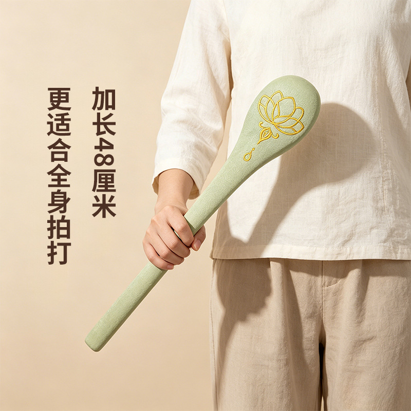Mugwort Meridian Tapping Hammer Massage Stick with Memory Foam and Velvet for Body Wellness quality and texture