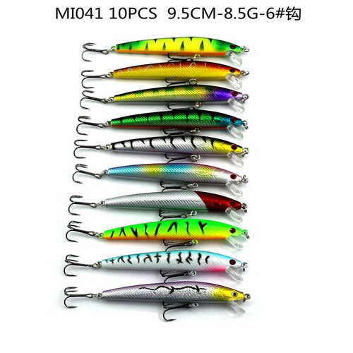 20-piece Lure Bait Complete Set Wholesale Cross-Border Export Floating Minolulu Lure Bait Bionic Plastic Fishing Bait Set
