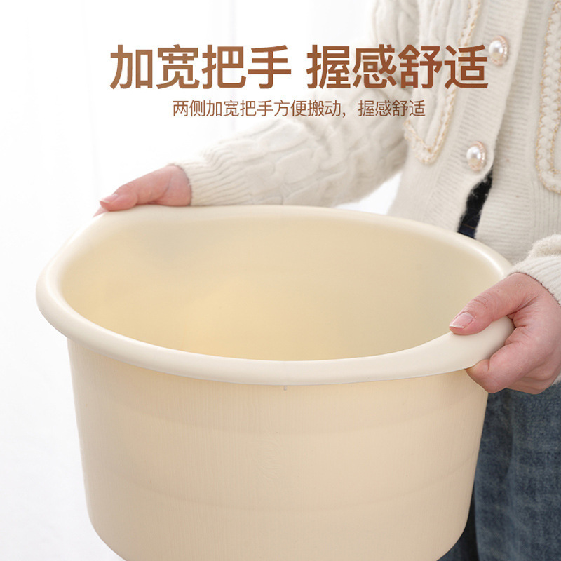 新款专用家用泡脚桶塑料加厚足浴盆加高按摩泡脚盆成人纯色足浴桶|undefined