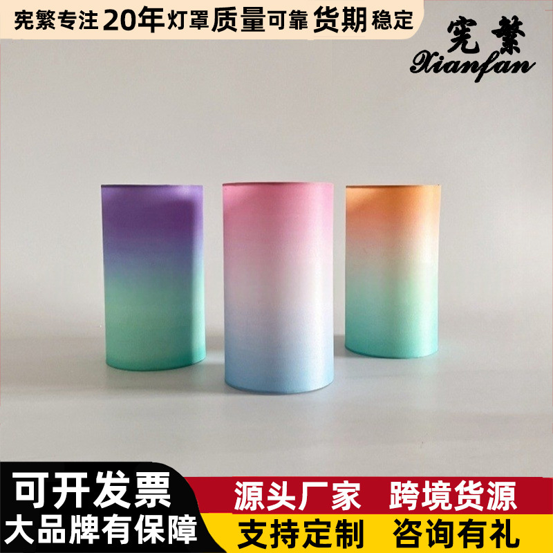 Lámparas de mesa de tela transfronterizas de explosión gradiente de color fantasma E27 sombreante lámpara de pared de iluminación decoración de nicho candelabro creativo
