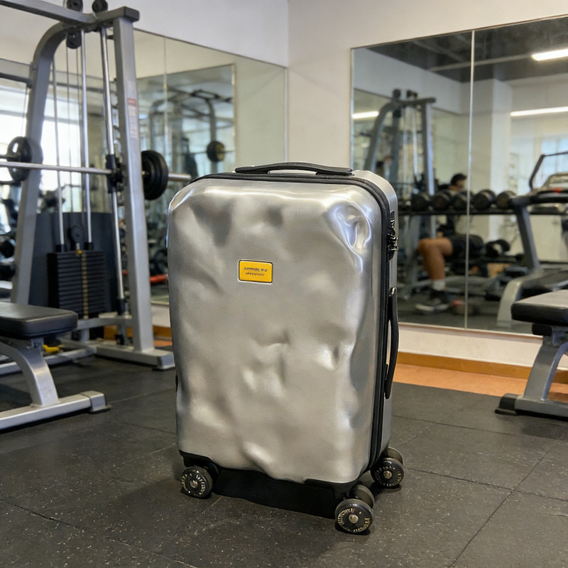 Italian Style Suitcase with Bump and Scratch Design, 20inch Inch Carry-On Size, High Aesthetic Appeal, Unique Design, 24-Inch Travel Suitcase, Silent Italian Style Suitcase with Bump and Scratch Design, 20inch Inch Carry-On Size, High Aesthetic Appeal, Unique Design, 24-Inch Travel Suitcase, Silent