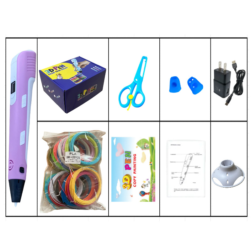 Cross-border 3D Printed Stroke Book Silicone Resistente al quemado Muñeco accesorios periféricos DIY gratuitos Bolsa de almacenamiento Consumibles PLA