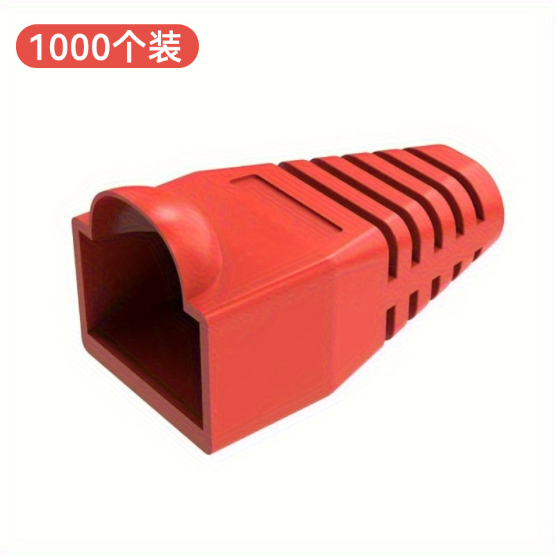 RJ45 cubierta protectora Red de cristal funda de color ultra-cinco 8P8C cristal manga de goma red al por mayor de cristal cabeza