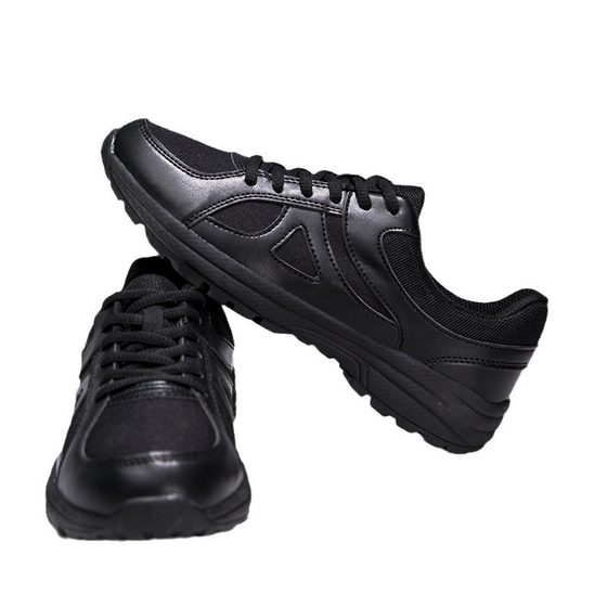 Men's Autumn Training Leather Shoes Soft Sole Security Rescue Ultra Light Black Physical plus size Training Outdoor sneaker