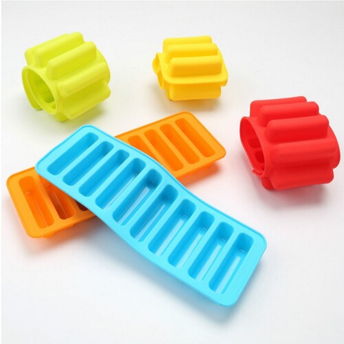Baking silicone cake mold sausage hot dog ham sausage mold children's 10-piece long finger biscuit mold