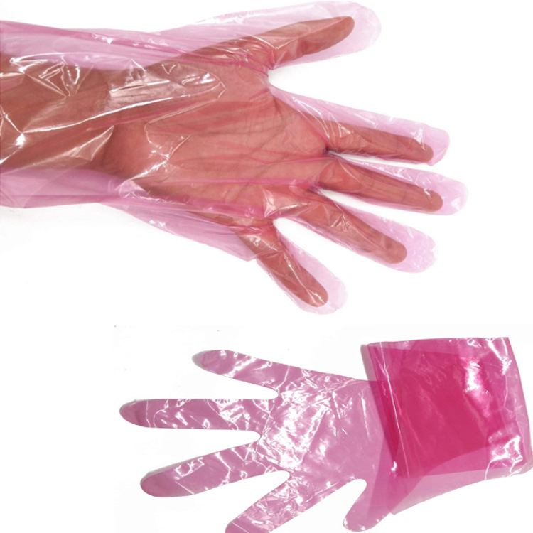 ALI均码红色塑料一次性长臂手套柔软弹性兽用繁殖器具耐用
