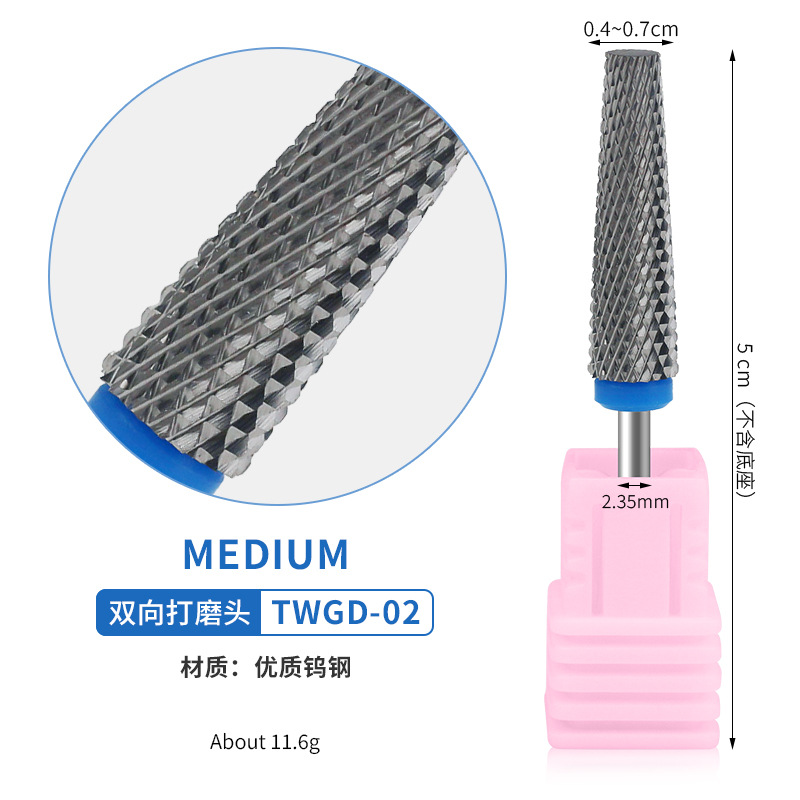 Alta calidad ultra larga cónica de acero de tungsteno cabeza de molienda de uñas cabeza de molienda cilíndrica ultra larga remoción rápida de uñas