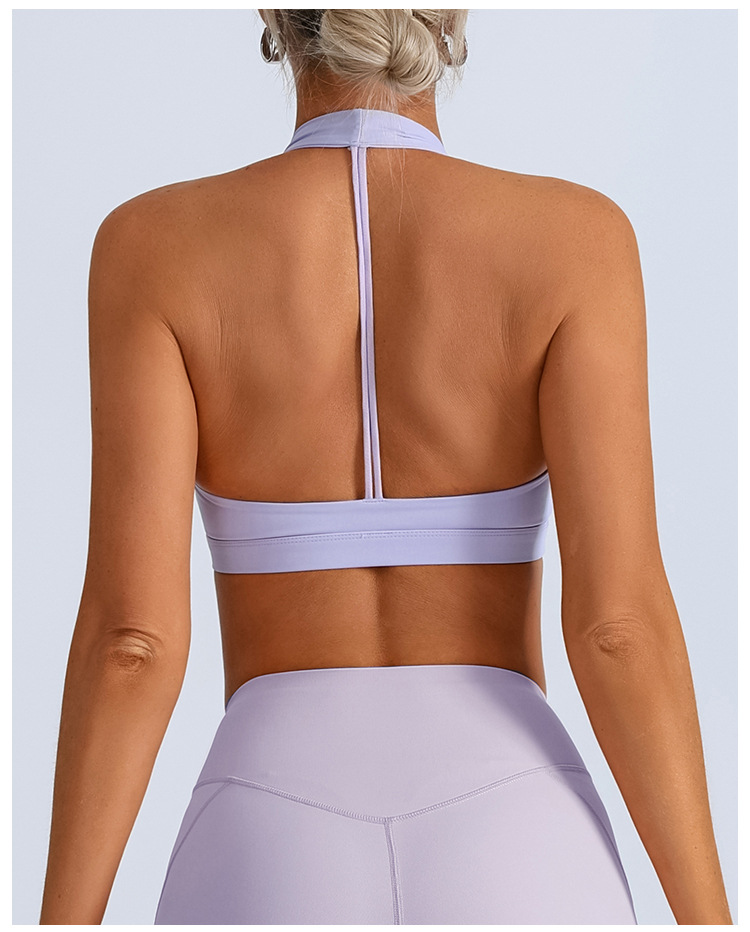 Sujetador de fitness deportivo europeo y americano transfronterizo para mujer con almohadilla para el pecho, espalda hermosa, chaleco de entrenamiento de carrera de yoga de secado rápido de alta elasticidad, bra