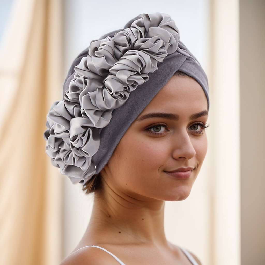 Muslimischer Hut, großer Hut mit Blumenmuster an der Seite, afrikanischer Hut, indischer Hut, muslimischer Hut_voghion.com