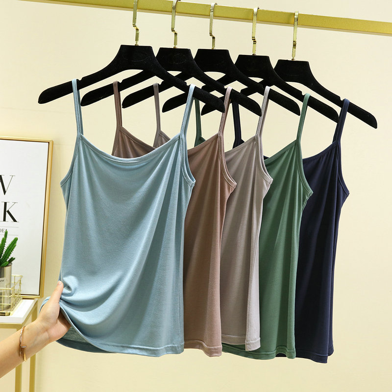 Modal camisole for women, short, slim-fit, plus-size top for spring and summer, suitable for students, black base shirt Modal camisole for women, short, slim-fit, plus-size top for spring and summer, suitable for students, black base shirt