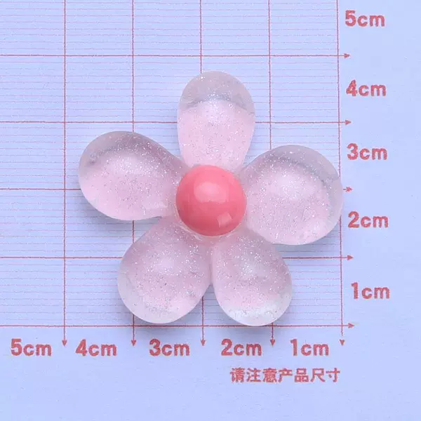 Ice-clear five-petal flower-light pink