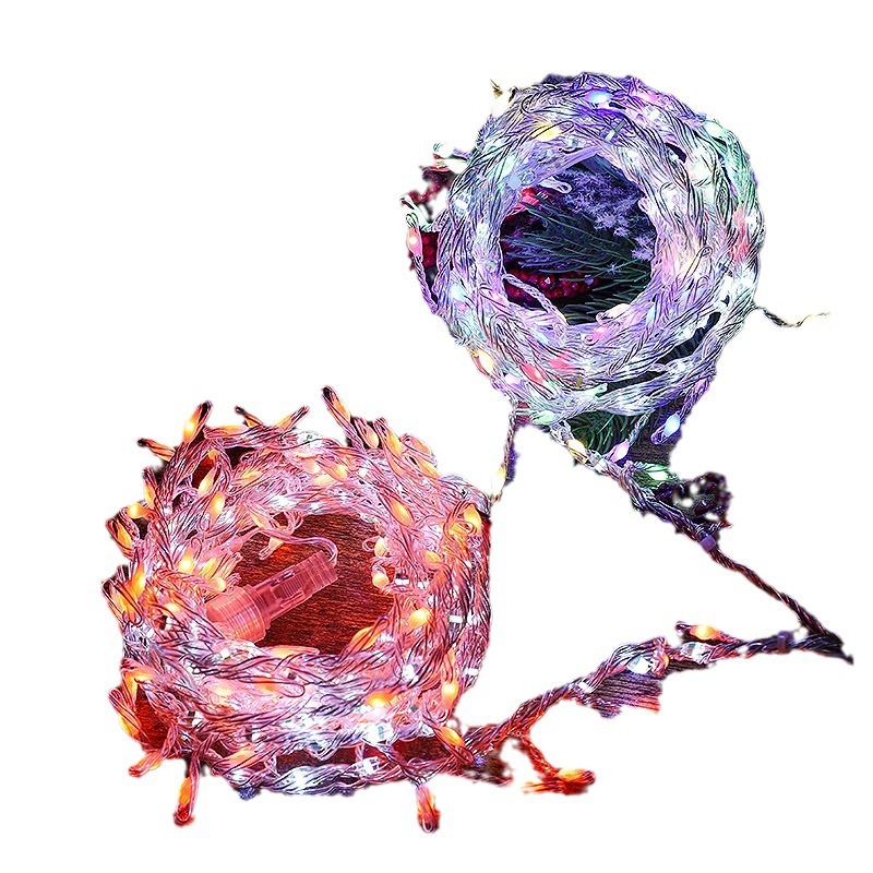 LED cable de cobre decoración de lámpara impermeable lámpara de perlas de color de cadena de lámpara de decoración de Navidad atmósfera de vacaciones decoración de luces de color creativas