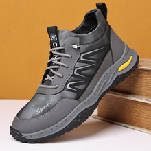 承发男鞋冬季新款运动休闲鞋男士加绒保暖棉鞋高帮雪地靴一件代发