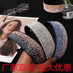 滿鑽發箍網紅女髮夾寬邊帶齒日韓水晶鑲鑽發卡成人遮白髮頭箍髮飾