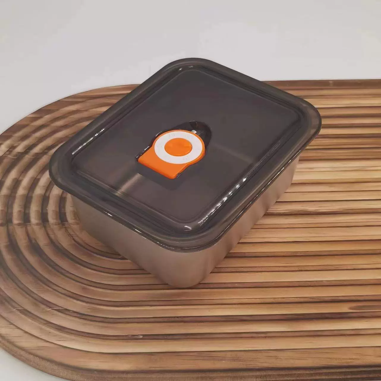 Stainless steel rectangular food storage box, 13.5×10.5×5.5 cm & 26×20×5.5 cm, 201 or 304, plastic or steel lid