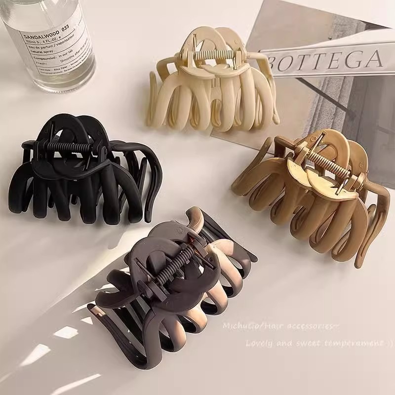 高级感特大号夹子发量多鲨鱼夹发夹女2024新款后脑勺南瓜抓夹头饰 4