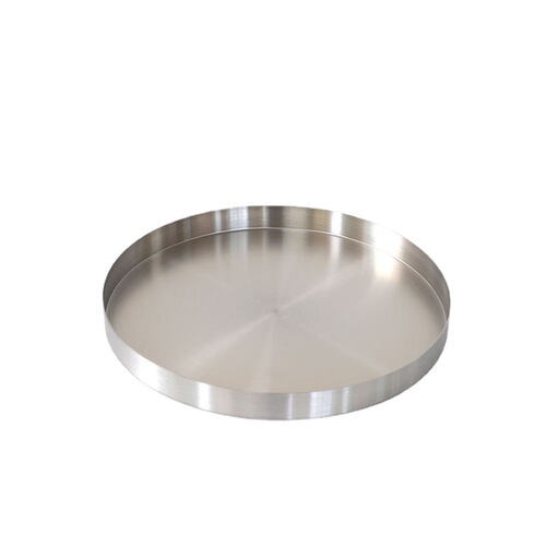 Stainless steel silver round tray metal primary color storage tray ornaments tray round tray fruit tray