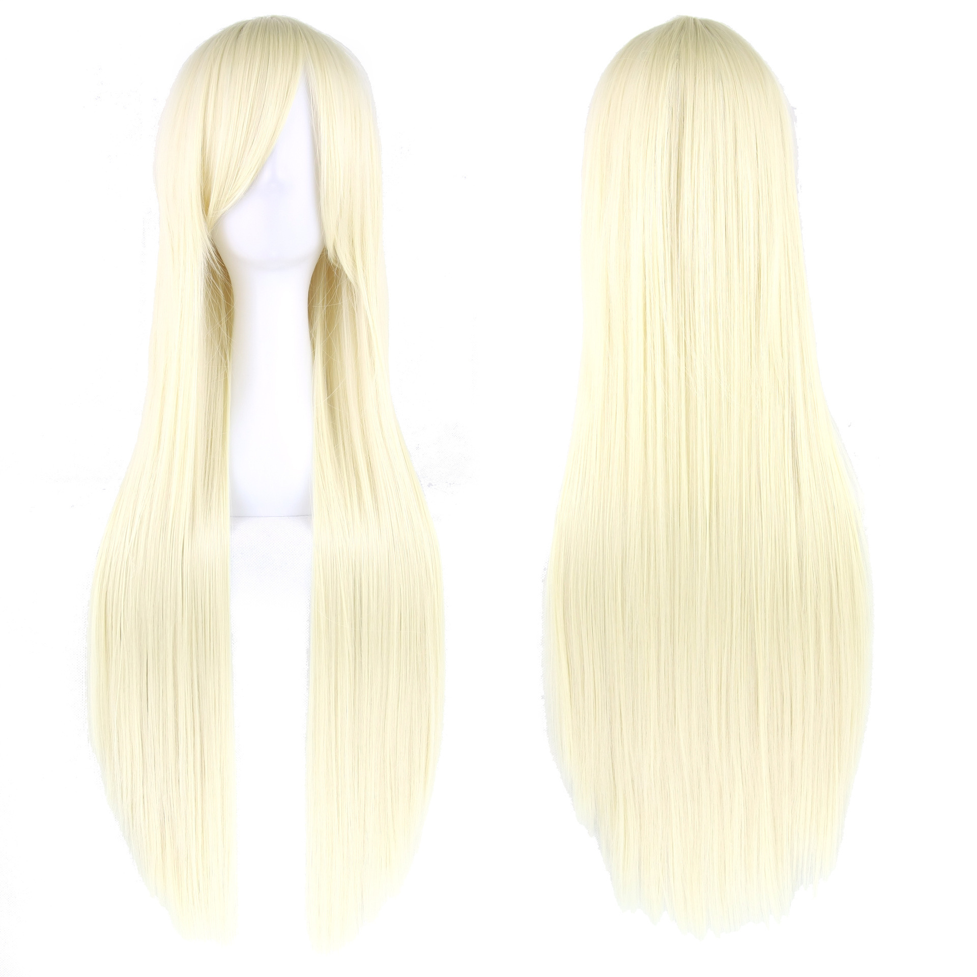 European and American Style Wig 80cm Colorful Long Straight Hair Anime Cos Wig High-Temperature Fiber Chemical Fiber Hair Head Cover - photo 6