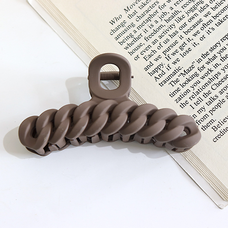 Internet celebridad clip de pelo francés de las mujeres de gran parte posterior de la cabeza horquilla clip de tiburón de alto grado agarre del pelo clip de pelo tocado