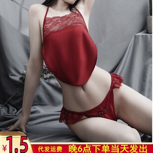 Elegant underwear bellyband open file briefs Europe and the United States foreign trade tight red women's simple outfit sexy lace underwear generation 94