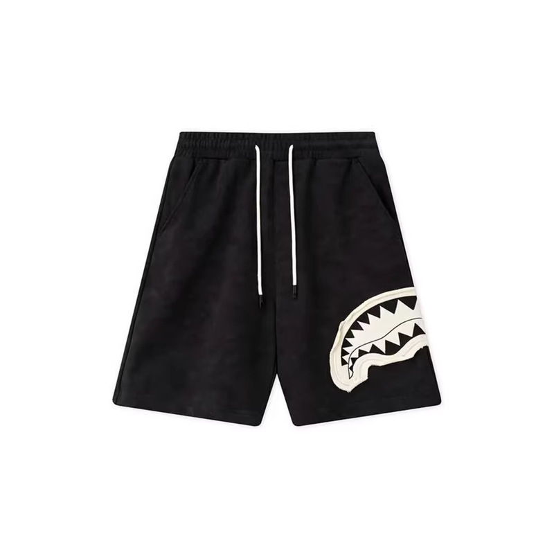 New Men's Shark Mouth Patch Sports Shorts, Loose Five-Point Pants, Trendy Casual Beach Shorts, Basketball Sports Pants New Men's Shark Mouth Patch Sports Shorts, Loose Five-Point Pants, Trendy Casual Beach Shorts, Basketball Sports Pants