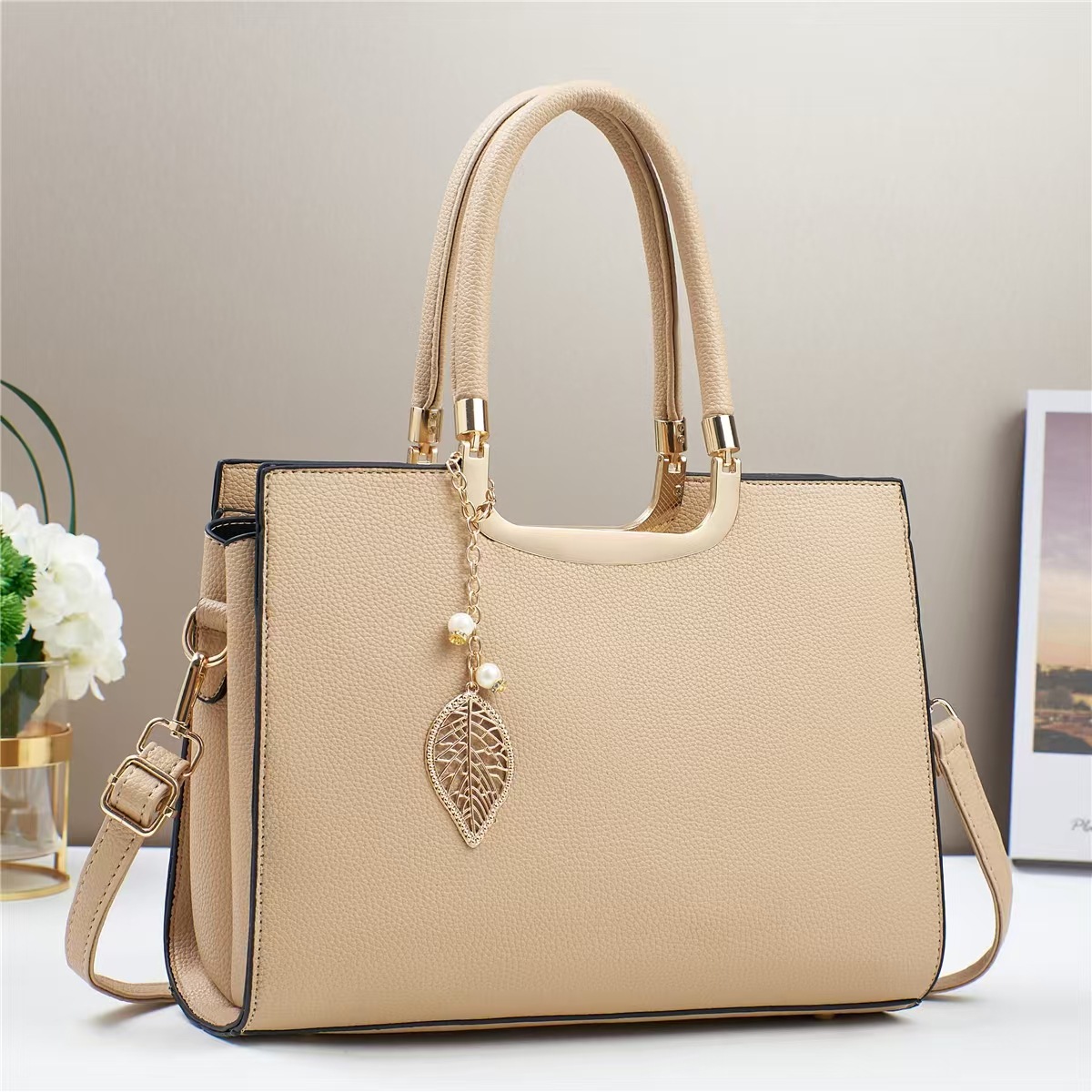Women's Commuting Tote Bag, Simple Trendy Shoulder Bag For Daily_voghion.com