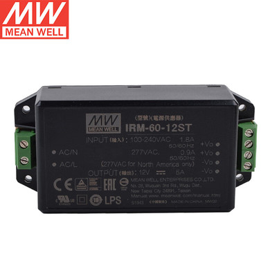 明纬(MEANWELL)IRM-60-12ST AC-DC模块开关电源(60W左右)明纬电