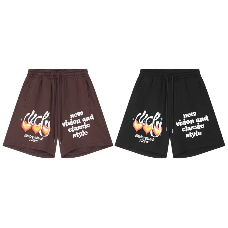 Летние американские ретро хип-хоп уличные шорты с принтом алфавита повседневные дикие пары спортивные укороченные брюки тренда мужчины