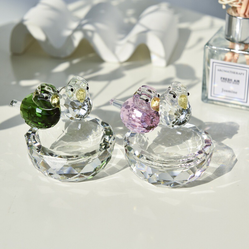 Directly Supplied from the Manufacturer, Crystal Bird's Nest Creative Home Decoration Ornaments, Double Bird's Nest Bowl, Nail Art Cup, Crystal Crafts Ornaments
