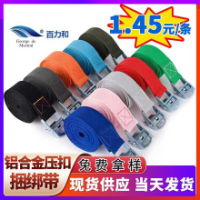 锌合金压扣绑带行李箱货物捆绑带物流托盘卡板调节拉紧魔术贴绑带