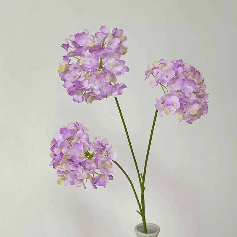 수국 3개 - 그라데이션 퍼플