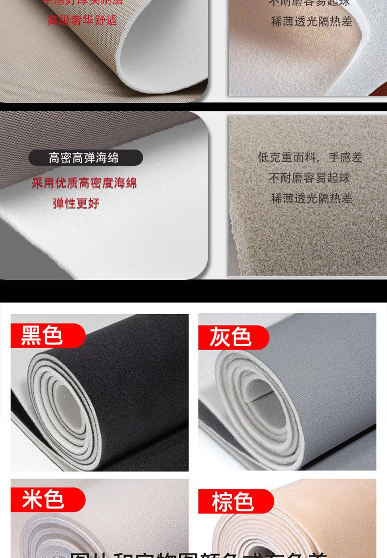 Cross-Border Knitted Fabric Car Headliner Replacement, Car Roof Interior Modification, Door Panel Replacement Fabric with Sponge