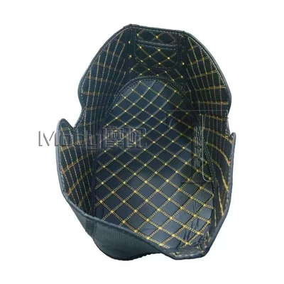 Suitable for Motorcycle Yamaha Filano125 Seat Bucket Pad Modified Seat Bucket Pad Lined with Pu Leather Seat Bucket Surround Pad (Motorcycle cushion) - black-gold-thread