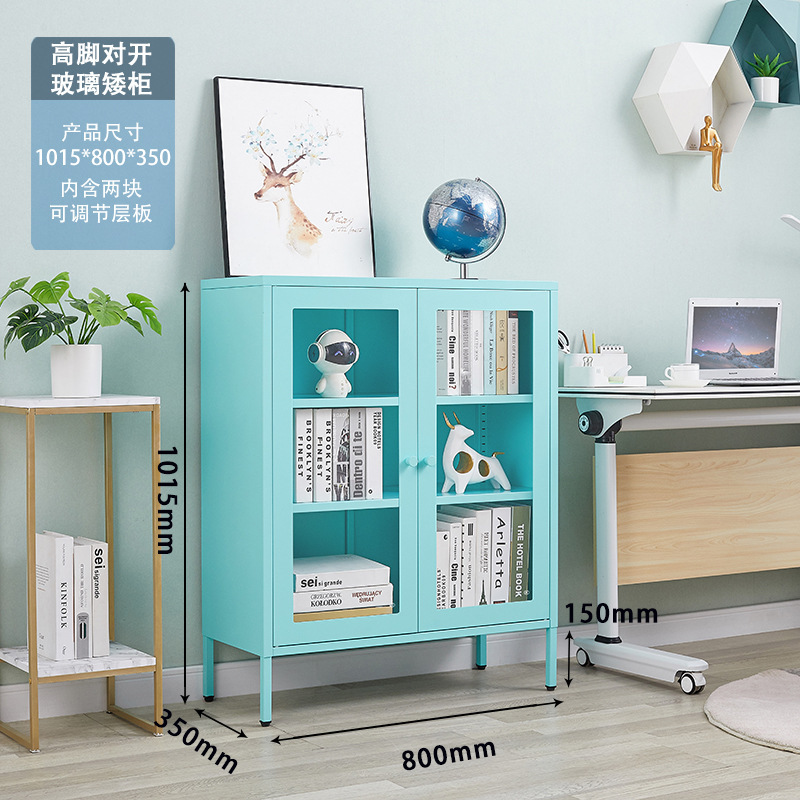 Modern Simple Steel White Sideboard High Cabinet Industrial Style Bucket Cabinet Balcony Cabinet Bay Window Cabinet Low Cabinet Storage Cabinet