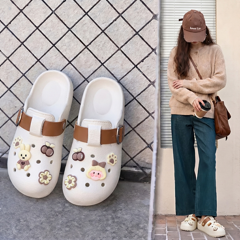 Women's Clog Sandals 2026 New Summer Outdoor Beach Thick-Soled EVA Sandals Non-Slip Odorless Couple's Slippers for Women