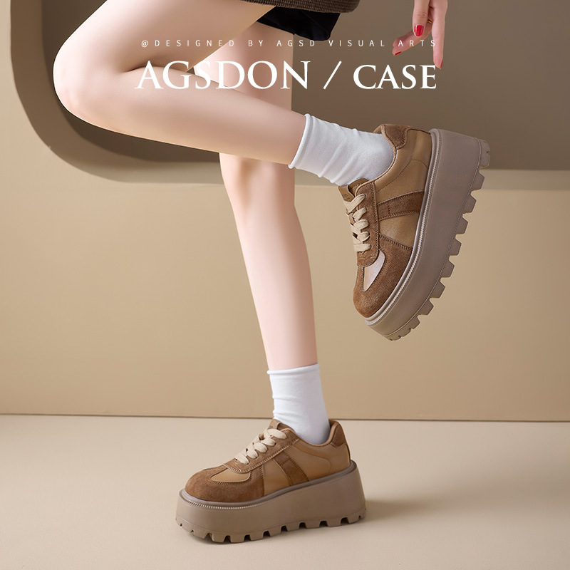 Zapatos de entrenamiento de la mujer 2025 nuevo otoño invierno muffin base zapatos de skate casuales zapatos Agan