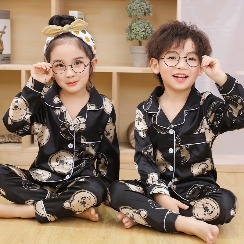 Spring and autumn children's pajamas sim...