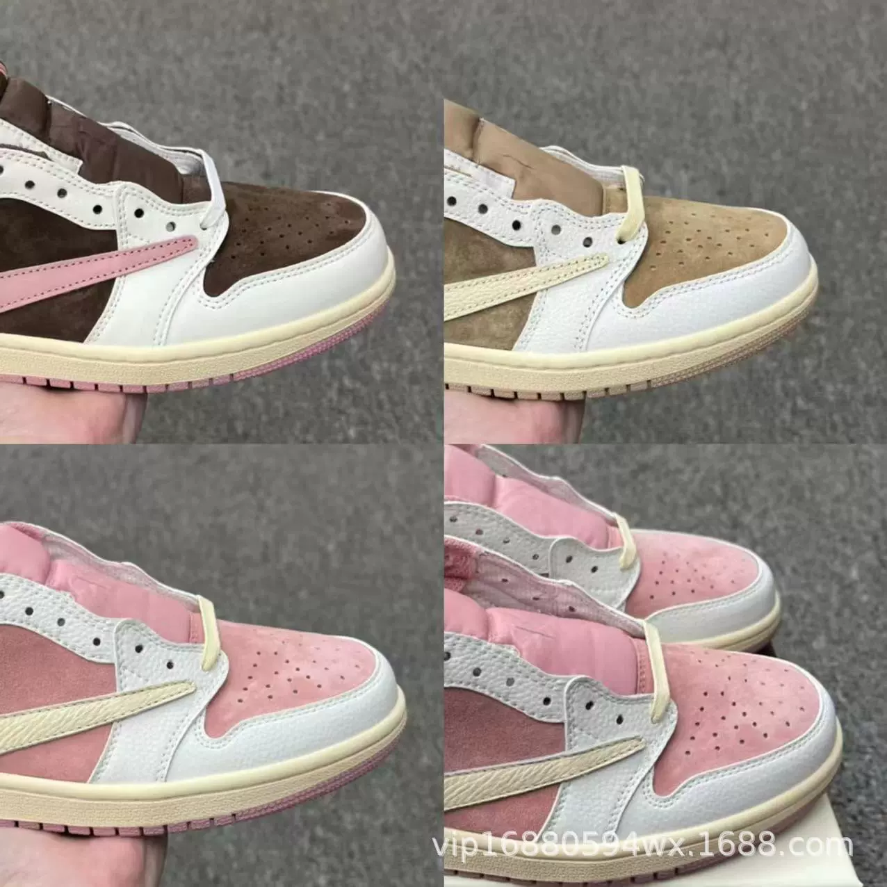 Pure Original Travis Scott X Air Aj1 Low Low-Top White Powder Hook Joint Sneakers