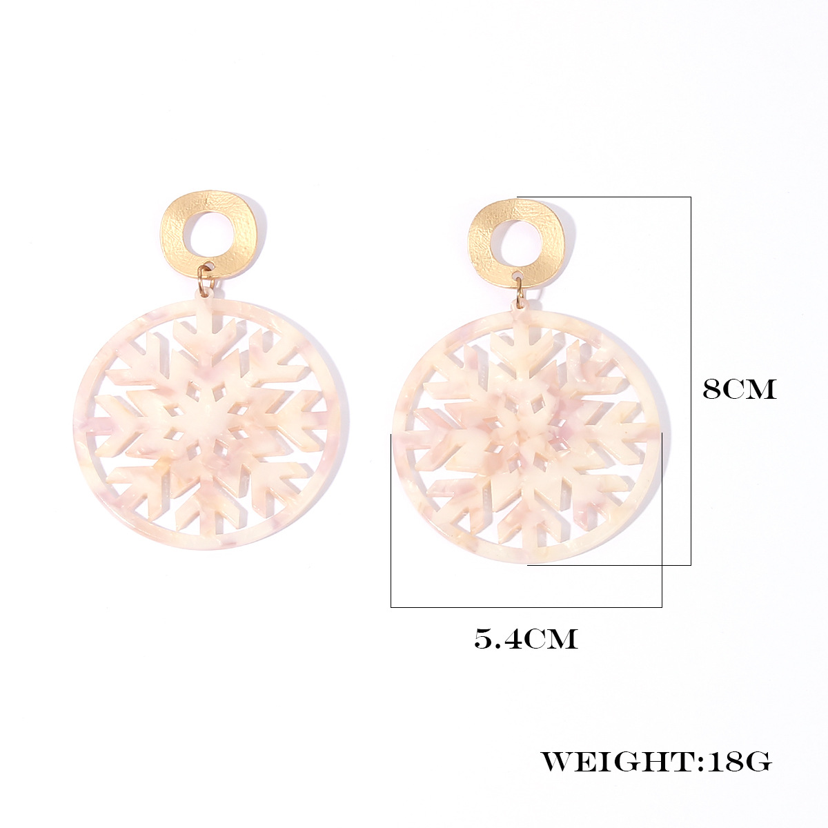 Simple Style Commute Snowflake Arylic Christmas Women's Drop Earrings display picture 1