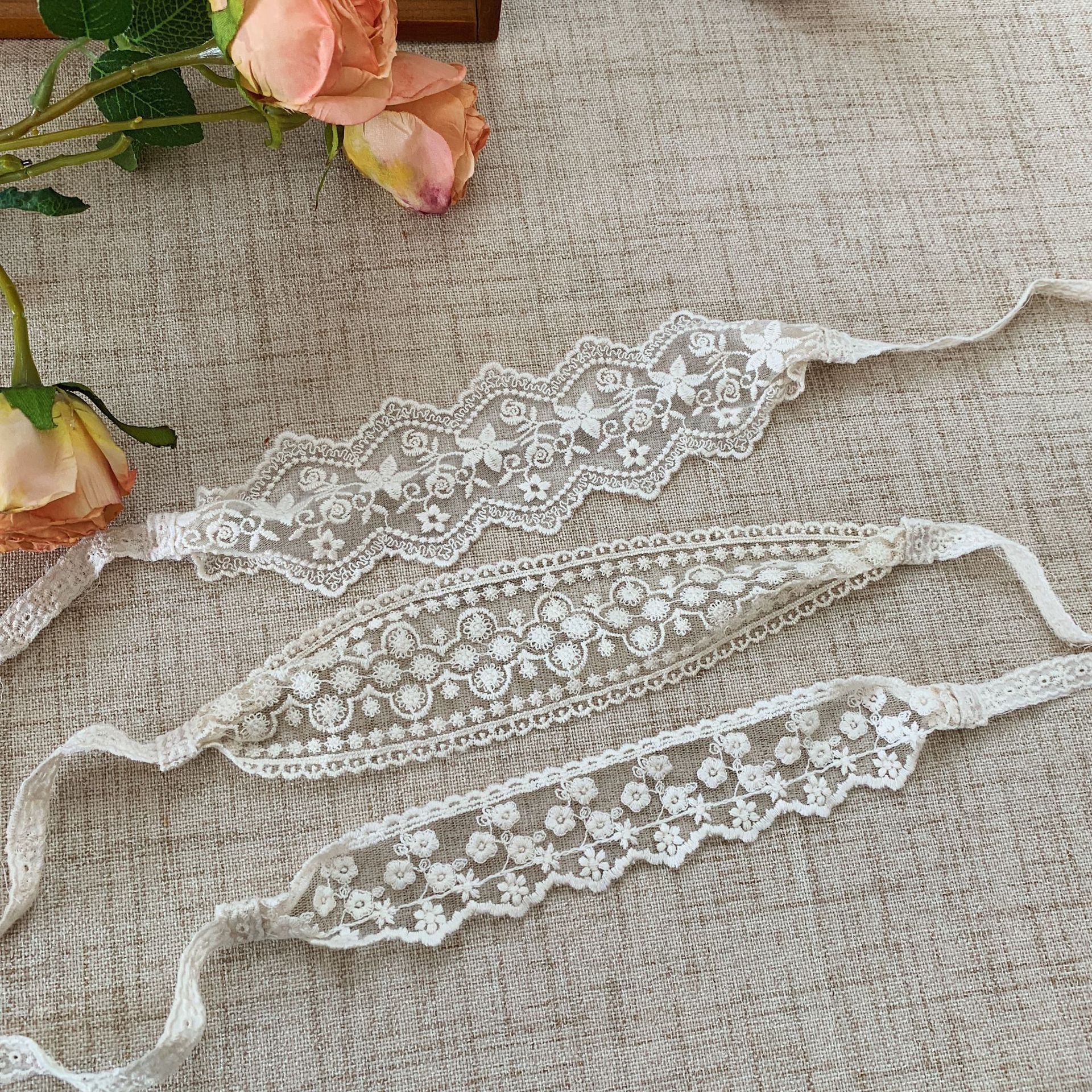 Diadema de encaje retro para bebé, nuevo estilo 2023, accesorios de bufanda para niños, accesorios para el cabello de bebé, estilo retro