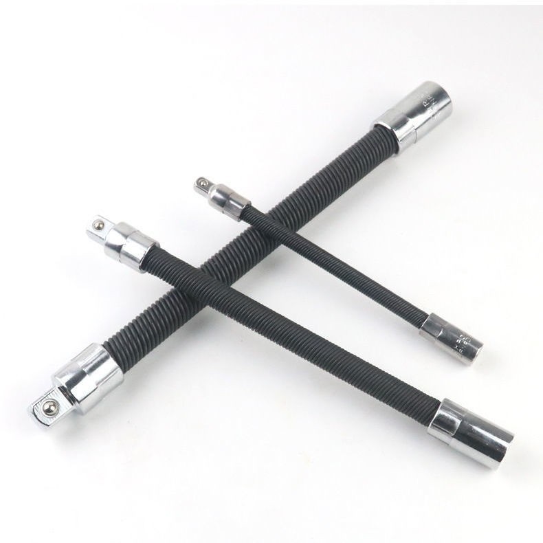 弹簧连接杆软管汽修工具配件套筒扳手1/4 3/8 1/2加长接杆延长杆