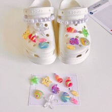 洞洞鞋配饰鞋花鞋扣跨境热卖夏日海星糖果色透明海边沙滩拖鞋鞋面