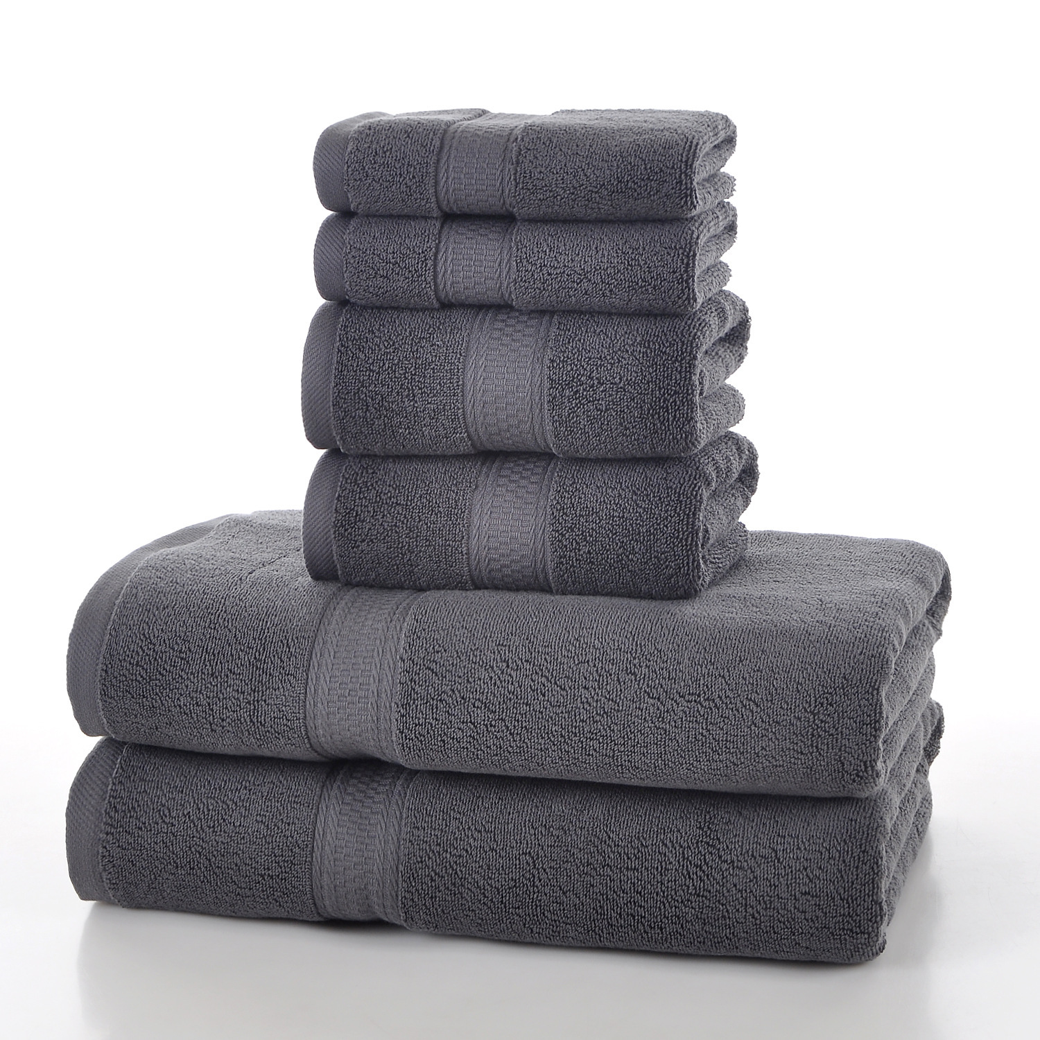 TEMU Gaoyang jacquard toalla de baño de algodón al por mayor para el hogar a un color sólido, absorción de agua, cabello, toalla suave y agrandada, algodón puro