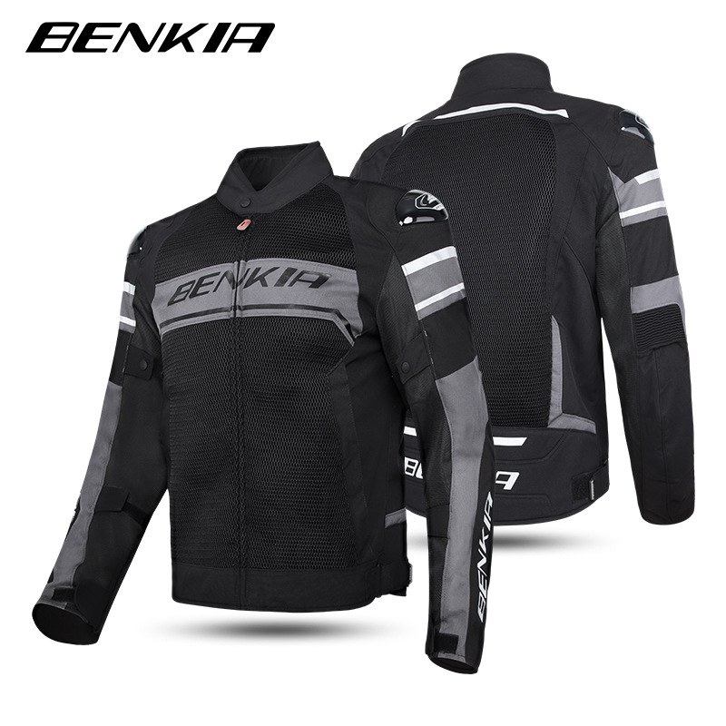 BENKIA Motorcycle Riding Suit Summer Racing Suit Heavy Motorcycle Anti-fall Rider Suit Men's Mesh Breathable