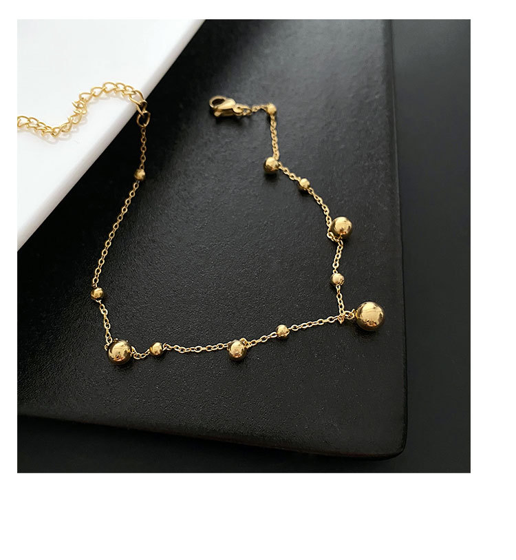 Fashion Style Fashion Geometric 304 Stainless Steel Waterproof Non Tarnish Real Gold Plated Women'S Anklet