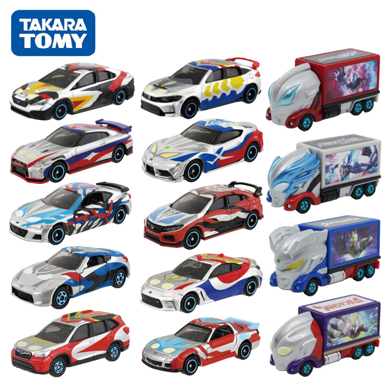 TOMY/多美卡奥特曼联名款仿真合金小汽车模型赛罗捷德迪迦布莱泽