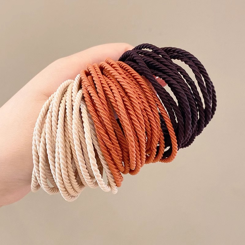 Cuerda de cabeza negra, banda de goma, banda de goma para mujer, cola de caballo alta, cuerda para el cabello, lazo para el cabello, funda de cuero, nuevo cabello atado, 2025