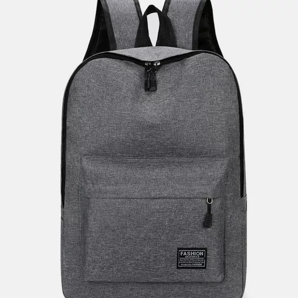 Casual double backpack, school bag, waterproof travel bag, laptop bag, wholesale student bag, black simple design, foreign trade