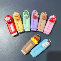 新款圣诞节推拉橡皮干净少屑学生可爱卡通伸缩橡皮擦批发圣诞礼品