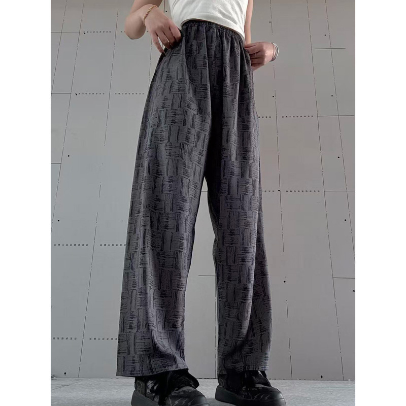 Cotton Silk Long Pants for Men, Summer Long Pants, Comfortable and Breathable Home Wear, Casual Pants, Artificial Cotton Sleep Pants, Suitable for Men to Wear Outside